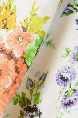 ZIMMERMANN Cropped Organic Linen Blouse - Floral Sz0 NZ8