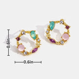 Jade & Pink Crystal Earrings