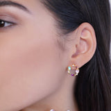 Jade & Pink Crystal Earrings
